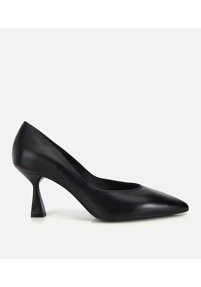 Hotiç Kadın Deri Siyah Kısa Topuklu Stiletto 01ayh321960a100 01ayh321960a100 Siyah