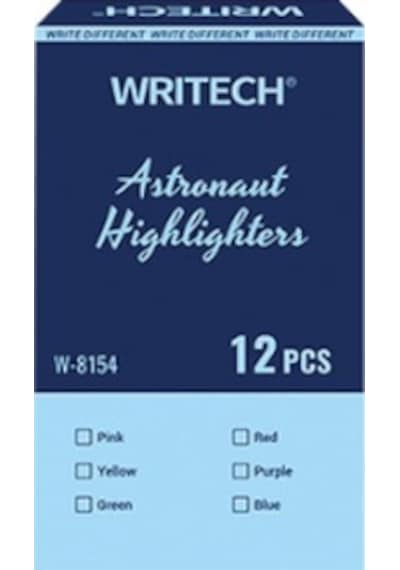 Wrıtech W-8154 Astronot Fosforlu Kalem Pastel Yeşil - 12'li Kutu