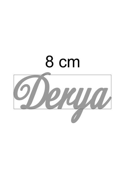 Silver Aynalı Pleksi Isim- Gümüş Aynalı Pleksi Isim 8 Cm Gumus