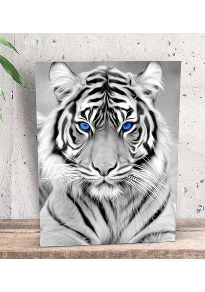 Bk Gift Tiger Tasarımlı Dekoratif Mini Kanvas Tablo 15x20cm-1