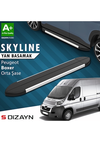 S-dizayn Peugeot Boxer 3 Orta Şase Skyline Aluminyum Yan Basamak 253 Cm 2006 Üzeri A+ Kalite