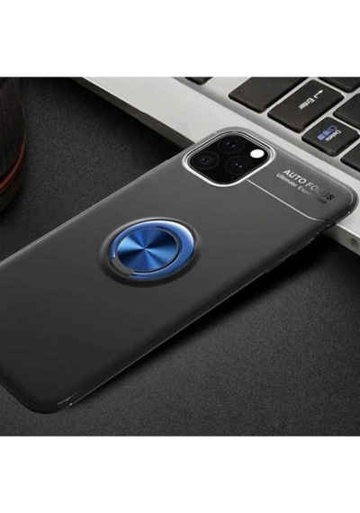Apple Uyumlu iPhone 11 Pro Kılıf Zore Ravel Silikon Kapak Siyah-Mavi
