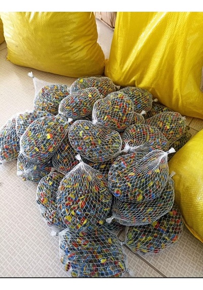 Misket 100 Adet Orta Boy Rengarenk 1 Paket Karışık Renk Bilye