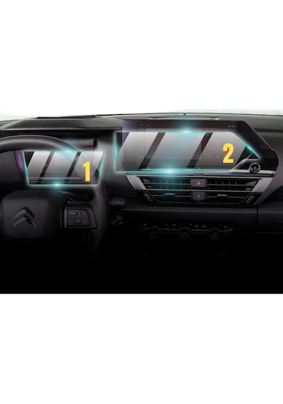 Citroen C4x 10 İnç 2024 Hayalet Gösterge Ve Multimedya Uyumlu Nano Ekran Koruyucu
