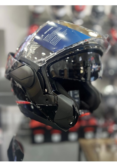 Shark Oxo 180 Çene Açılır Kask Siyah Kırmızı