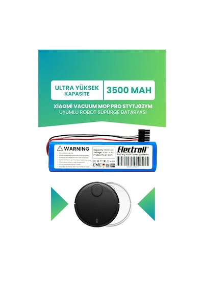 Xiaomi Vacuum Mop Pro Stytj02ym Batarya Ultra Yüksek Kapasite 3500mah