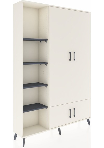 Arges Dolap 6 Raflı 4 Kapaklı Tek Askılı 132x30x195 Aytaşı-aytaşı/antrasit Aytası/antrasıt Arges Dolap 6 Raflı 4 Kapaklı Tek Askılı 132x30x195 Aytaşı-aytaşı/antrasit Aytası/antrasıt