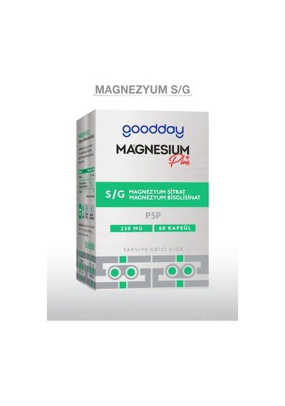 Goodday Magnesium Plus S/g Sitrat Bisglisinat 60 Kapsül