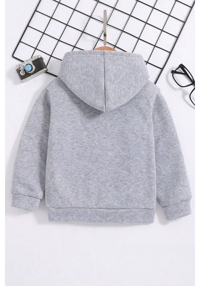 California Baskılı Erkek - Kız Çocuk Rahat Kalıp Sweatshirt Gri