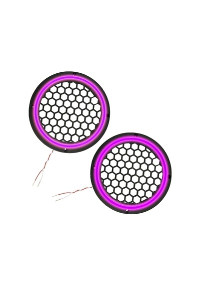Ledli Hoparlör Kapak 16cm 2adet 12v Pk-5050, Mor