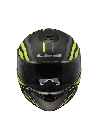 Ls2 Strobe 2 Phantom Motosiklet Kaskı Mat Titanium - Neon Sarı