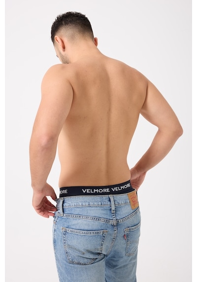 Velmore 6 Lı Kutu Premium Erkek Boxer Likralı Ve Pamuklu İç Giyim Siyah