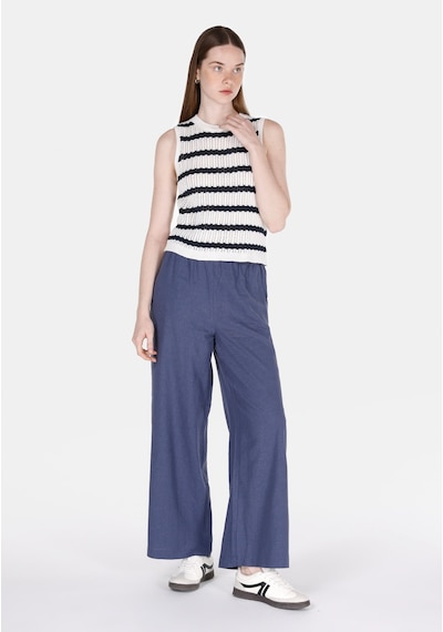 Colin's Colins Regular Fit Yüksel Bel Geniş Paça Kadın Mavi Pantolon Cl1074805 Q1.v2 Inv İndigo