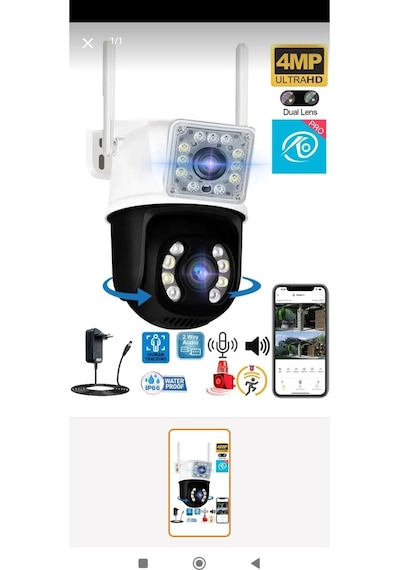 O-kam 3012 Çift Lens Gece Renkli 3+3mp Güvenlik Kamerası