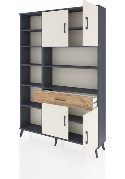 Arges Dolap 10 Raflı Tek Çekmeceli 4 Kapaklı 132x30x195 Antrasit-aytaşı/çam Aytası/atlas Çam Arges Dolap 10 Raflı Tek Çekmeceli 4 Kapaklı 132x30x195 Antrasit-aytaşı/çam Aytası/atlas Çam