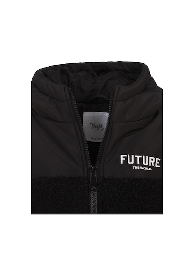 Civil Boys Future Baskılı Kapşonlu 2-5 Yaş Mont - Siyah