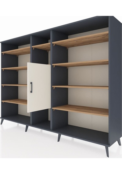 Hyperion Dolap 12 Raflı Tek Kapaklı 220x44x163 Antrasit-aytaşı/ç Antrasit-aytaşı/çam Hyperion Dolap 12 Raflı Tek Kapaklı 220x44x163 Antrasit-aytaşı/ç Antrasit-aytaşı/çam