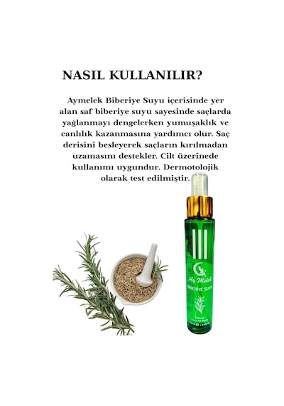 Aymelek Dökülme Karşıtı Ve Saç Uzamasını Biberiye Suyu 2 x 100 ML