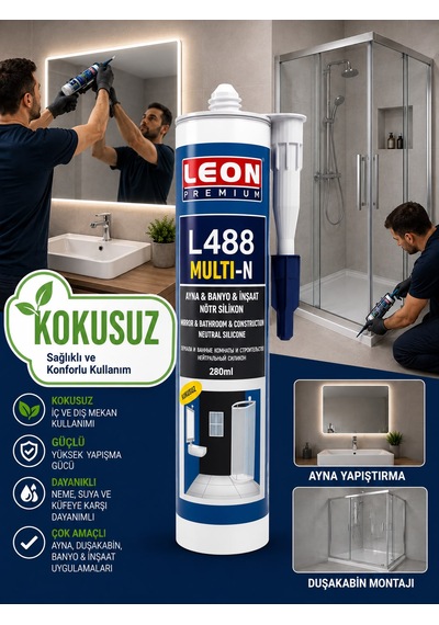 Kokusuz Duşakabin Ve Ayna Silikonu Küf Tutmaz Şeffaf 330 Gram 280 Ml