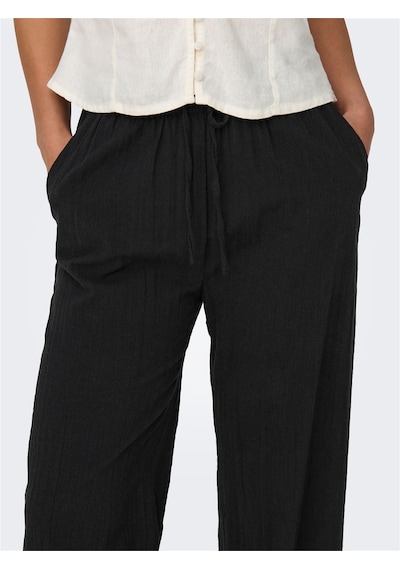 Only Onltızana Cotton Loose Pants Wvn Noos Kadın Siyah Pantolon - 15319090