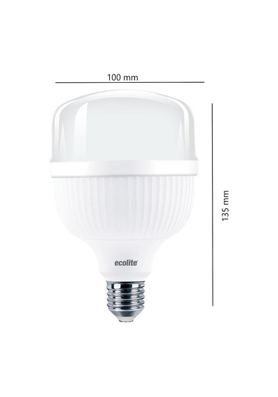 Ecolite 28w Jumbo Led Ampul 177w Eşdeğer 6500k Beyaz Işık 3000 Lümen E27 Duylu Enerji Tasarruflu Ve Uzun Diğer