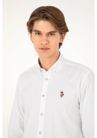 U.S. Polo Assn. U.s. Polo Assn. Uzun Kollu %100 Pamuk Basic Gömlek 1962279 Beyaz