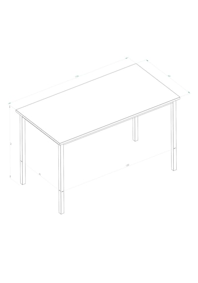 Arpelia Çalışma Masası 125x65 Cm (Gri - Lava)