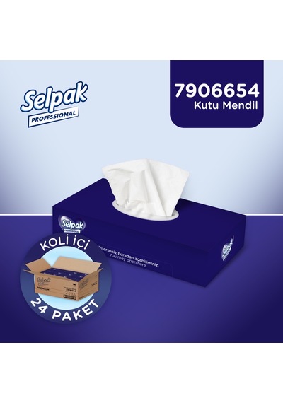 Selpak Professional Premium Kutu Mendil 18 X 21 Cm 50 Yaprak X 24 Paket