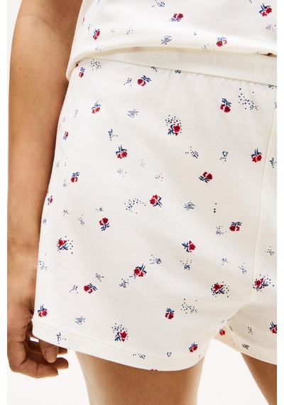 Tommy Hilfiger Kadın Beyaz Pamuklu Günlük Ev Şortu-14682