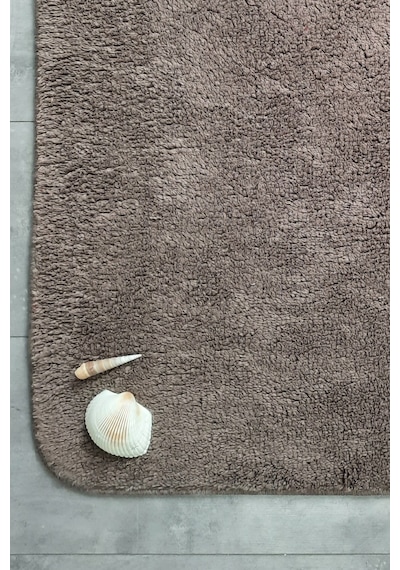 Ultrasoft Düz Kapuçino 3 Lü Banyo Halısı Paspası Seti Kaymaz Kahverengi