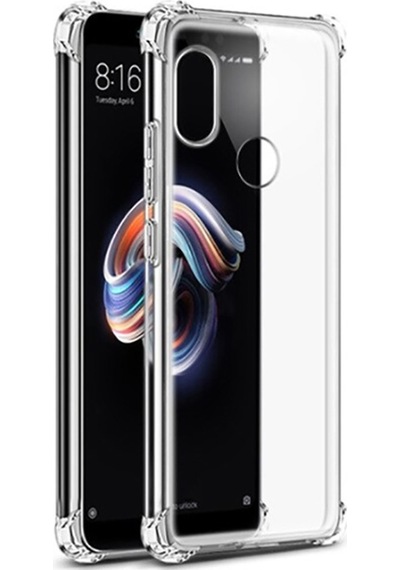 Kilifone - Redmi Note 6 Pro Uyumlu Kılıf Şeffaf Koruyucu Nitro Anti Shock Silikon - Renksiz - T11885