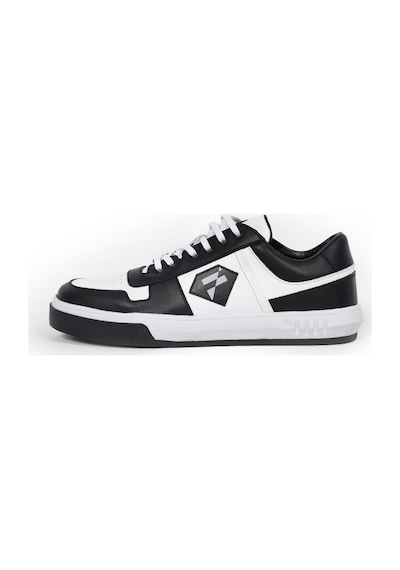 Wıgo Black Siyah Beyaz Sneaker Erkek Deri Ayakkabı 001