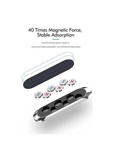 Torima Jx-007 Gümüş Çok Amaçlı Magnetic Car Holder Araç İçi Telefon Tutucu