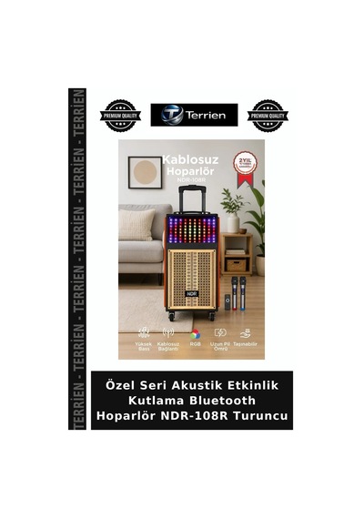 Özel Seri Akustik Etkinlik Kutlama Bluetooth Hoparlör Ndr-108r Turuncu
