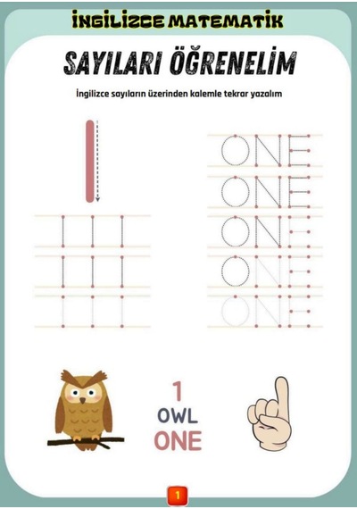 Okul Öncesi Ve Birinci Sınıflar İngilizce Matematik Yaz-sil
