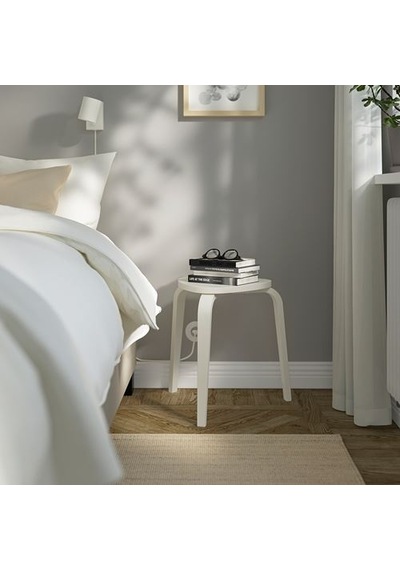 Ikea Kyrre Ahşap Tabure, Kırık Beyaz