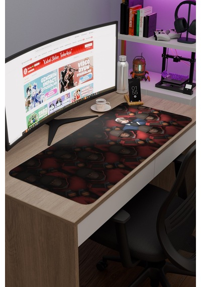 Team Fortress Kaymaz Dikişli Kauçuk Oyuncu Mousepad V3 - 90x40 Xxl Gaming Mouse Pad Fare Altlığı