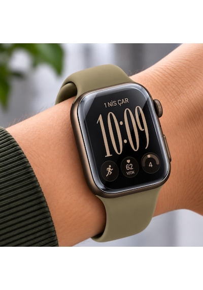 Apple Watch Series 12 42mm İle Uyumlu Ekran Koruyucu Tpu A3582 Şeffaf 2 Adet