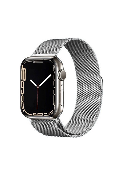 Apple Uyumlu  Watch  7/8/9 41mm Kordon Metal Tel-örgü İşlemeli Kordon