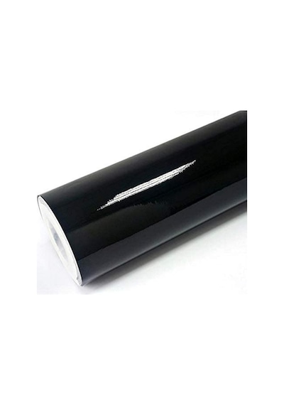 Parlak Siyah Kendinden Yapışkanlı Çok Amaçlı Kaplama Folyosu 61 Cm X 1 Metre
