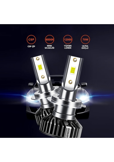 Joyecar F2 Mini Csp Şimşek Led Xenon Far H1/H3/H4/H7/H11/9006 387940222