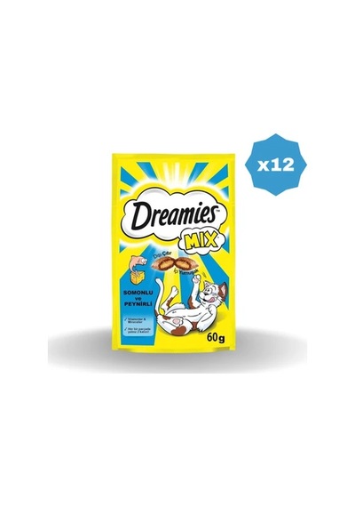 Dreamies Kedi Maması Somonlu Ve Peynirli 60 Gr - 12 Adet