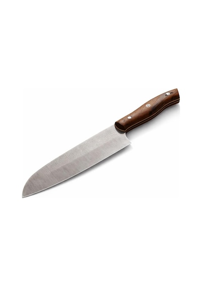 N690 Çelik Santoku Ve Guyuto Bıçak Seti 2 Parça Profesyonel Şef Bıçağı, Özel Tasarım Ceviz Sap, Premium M Genel