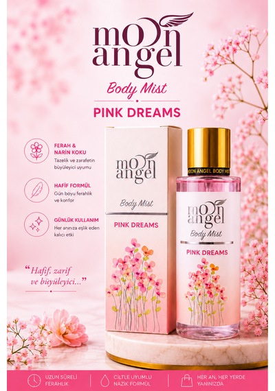 Kadın Parfümlü Body Mist Pink Dreams 250 Ml Vücut Spreyi Kırmızı Meyveler