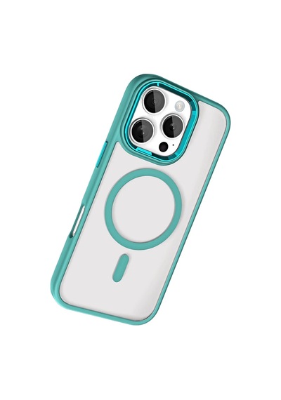 Joko Apple Apple iPhone Uyumlu 16 Pro Max Terea Magsafe Kapak - Yeşil Çok Renkli