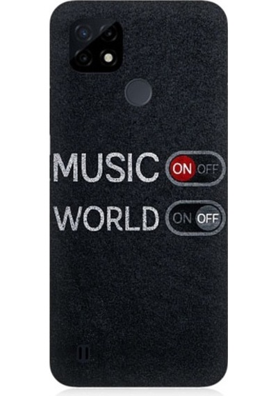 Realme C21 Uyumlu Müzik On Desenli Silikon Kılıf