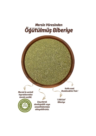Mersin Yöresinden Gölgede Kurusu Öğütülmüş Toz Biberiye Yaprağı Rosmarinus Officinalis 65gr.