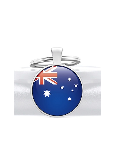 Tamgacrafts Avustralya Australia Bayrağı Metal Anahtarlık Ülke Temalı Hediyelik Çok Renkli