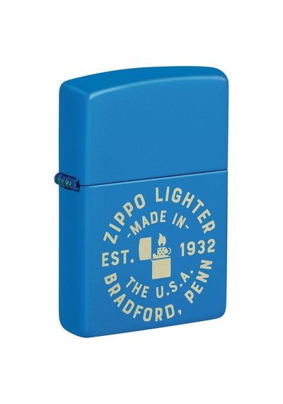 Zippo Bradford Sky Blue Dizayn Çakmak Mavi