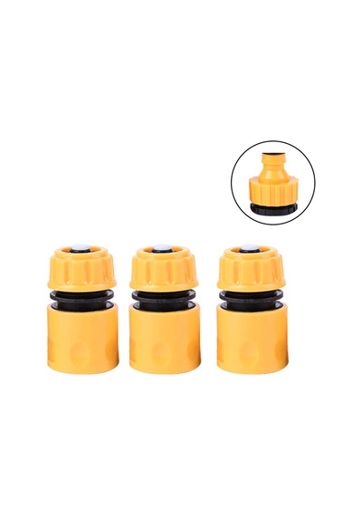 3pcs Bahçe Plastik Hortum Konnektör Borusu Hızlı Conection Adaptörü Su Durdurma Konnektörü 1/4inch
